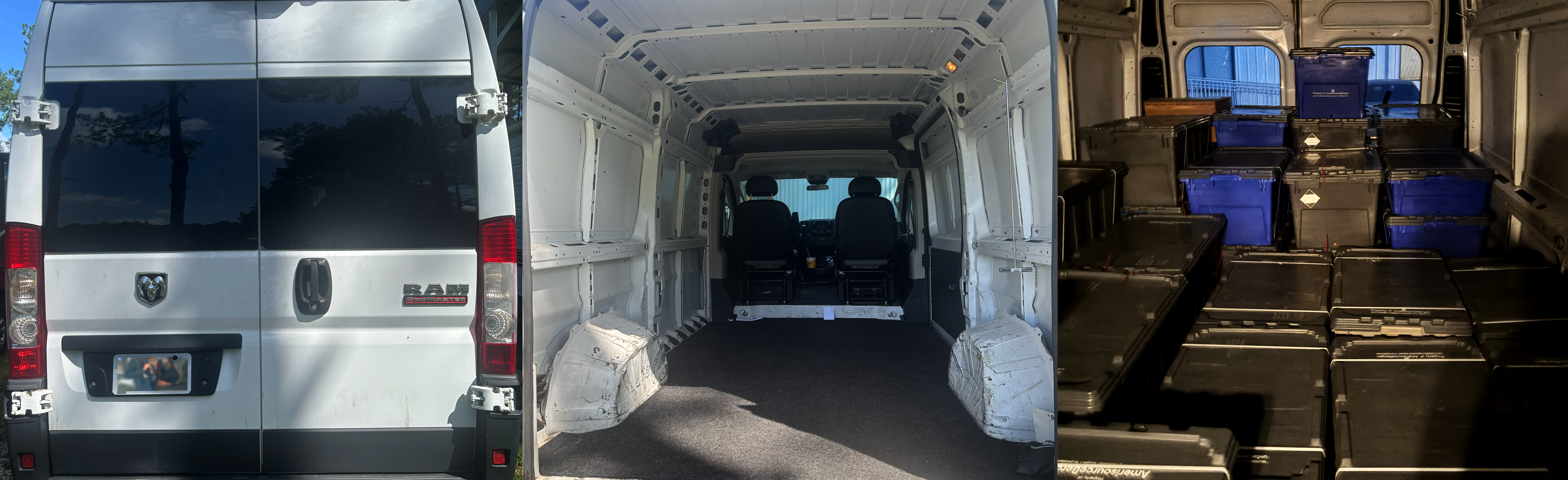 Cargo van interior